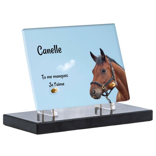Plaque Funéraire - Cheval