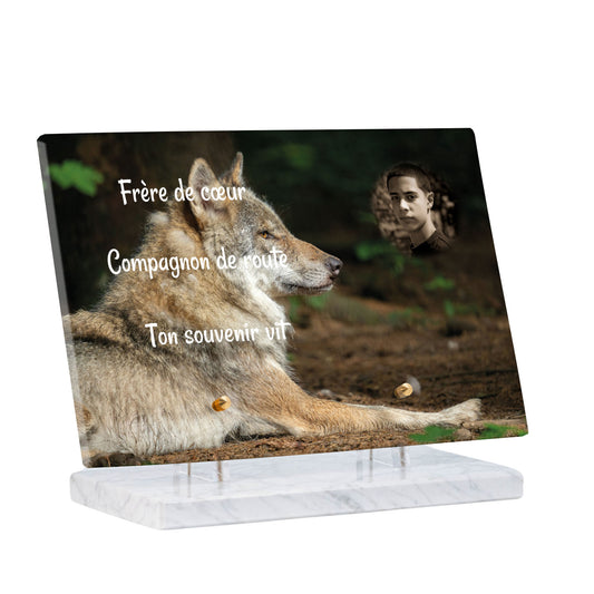 Plaque Funéraire - Loup