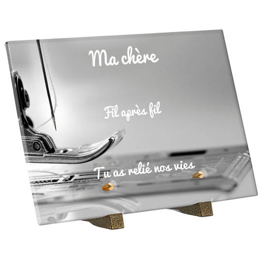 Plaque Funéraire - Machine à coudre