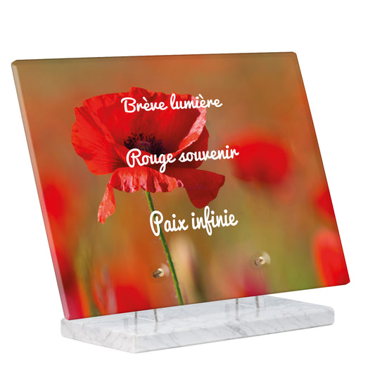 Plaque Funéraire - Coquelicots