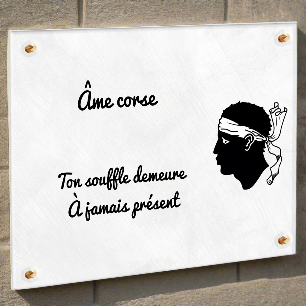 Plaque plexiglas drapeau corse