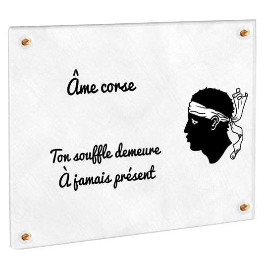 Plaque Funéraire - Drapeau Corse