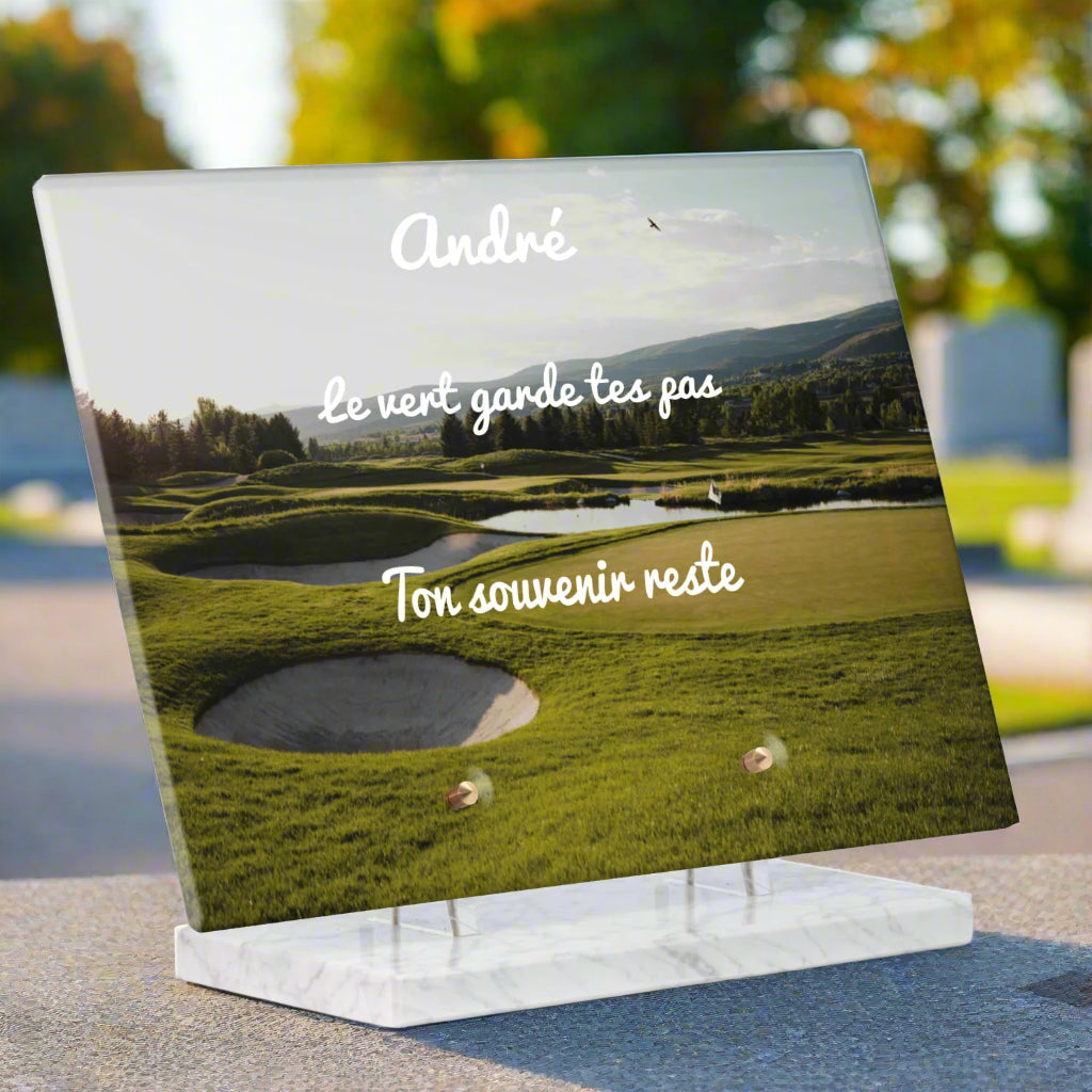 Plaque Funéraire - Golf