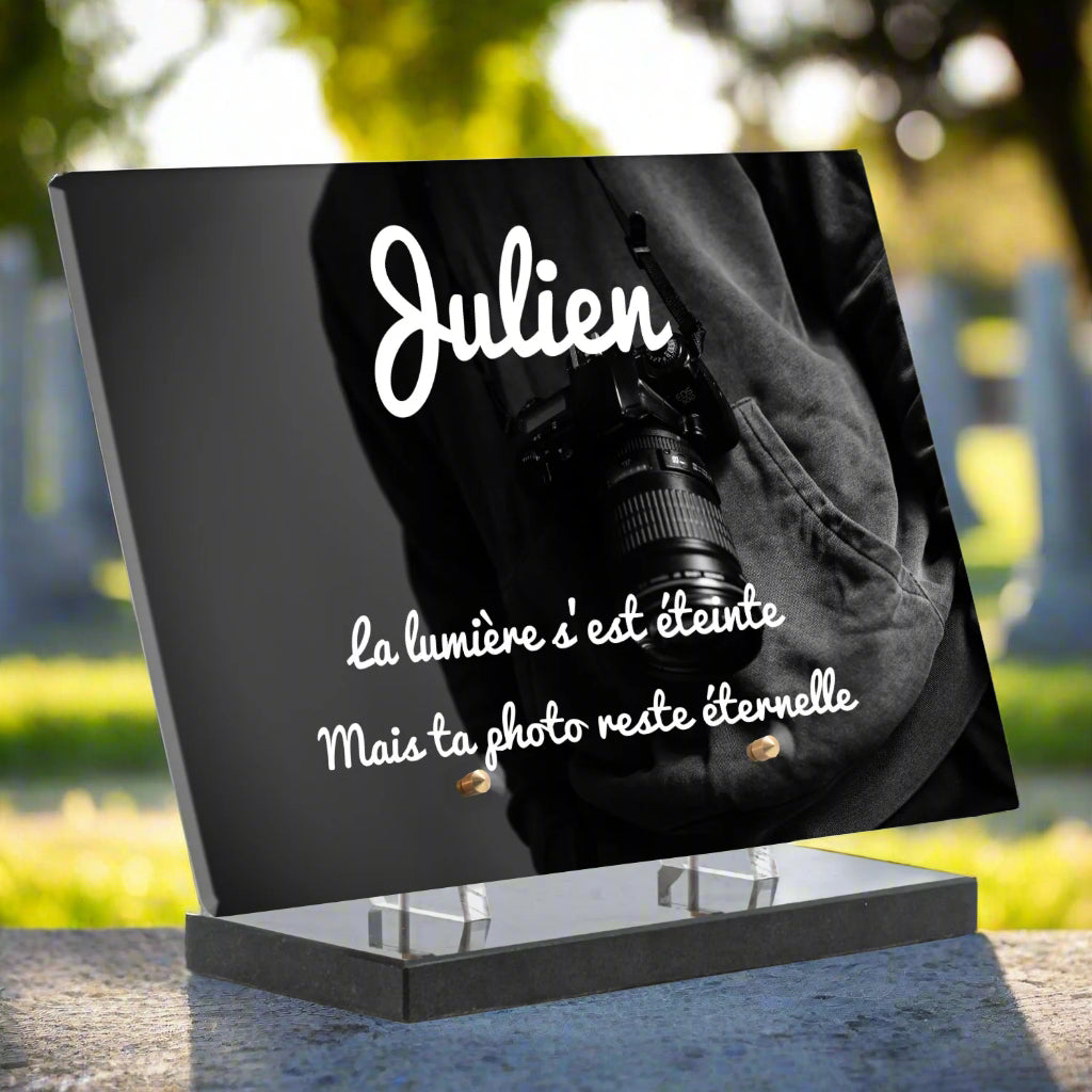Plaque funéraire plexiglas Appareil photo 3