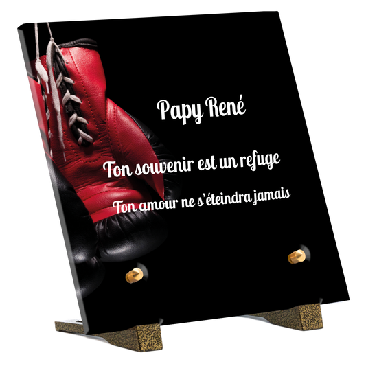 Plaque Funéraire - Boxe