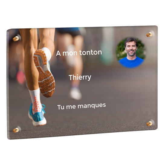 Plaque Funéraire - Course à pied