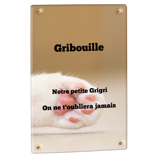 Plaque Funéraire - Patte de chat