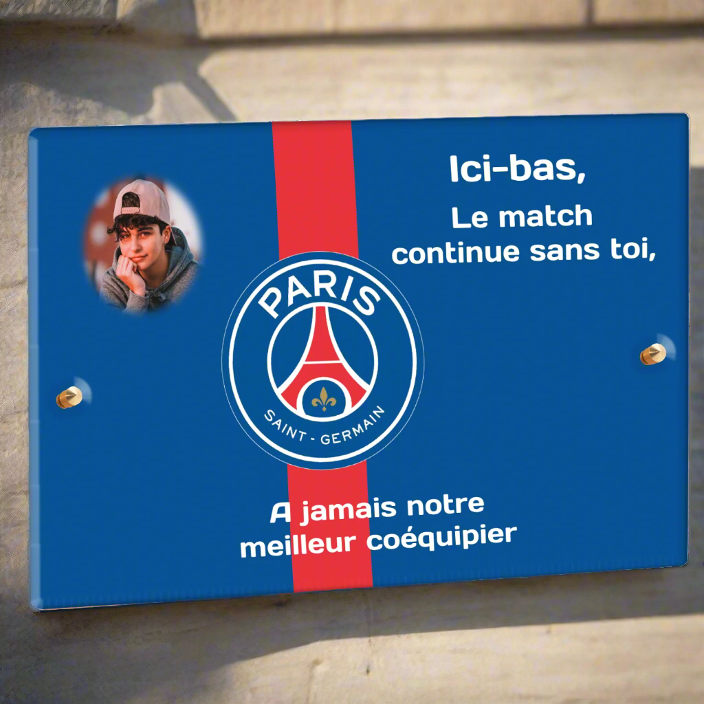 Plaque funéraire plexiglas PSG