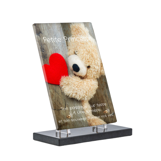 Plaque Funéraire - Peluche