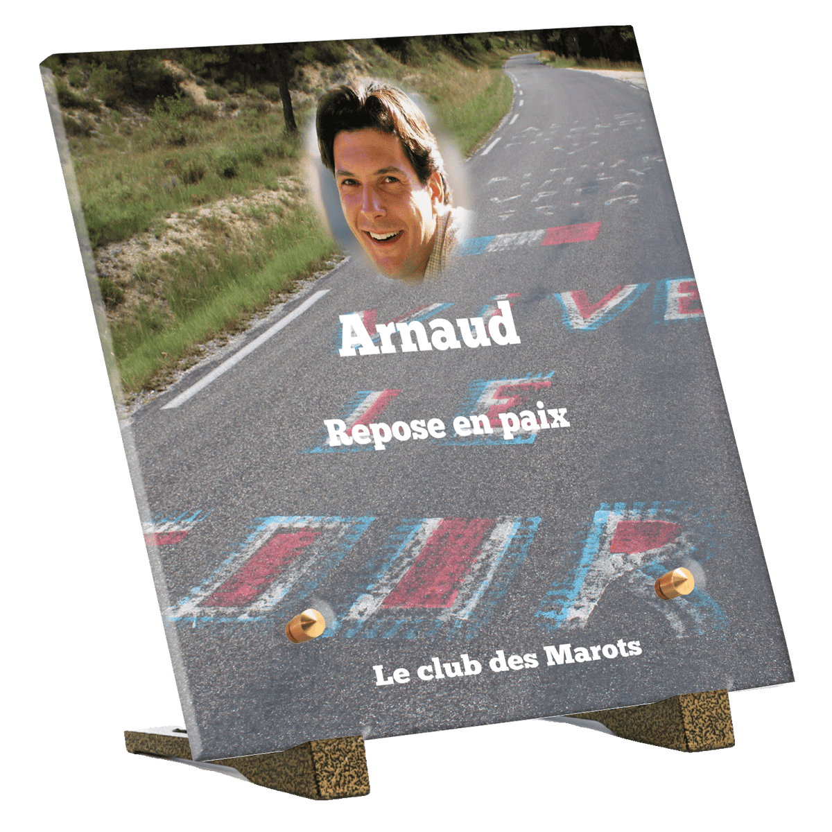 Plaque funéraire - Course du Tour de France