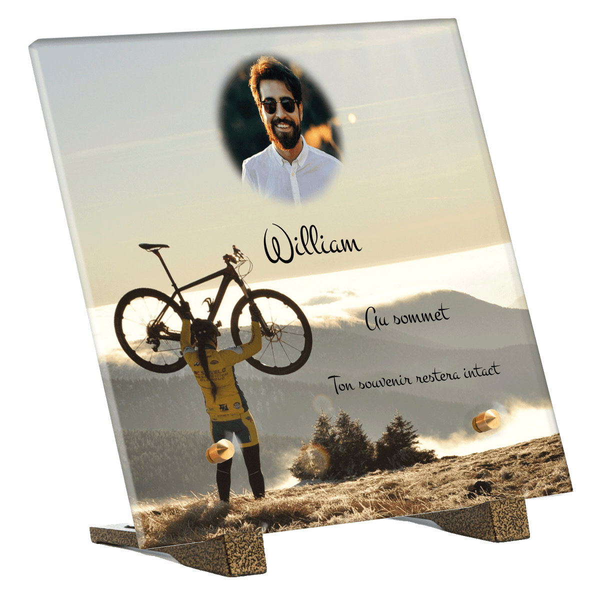 Plaque funéraire - Vélo