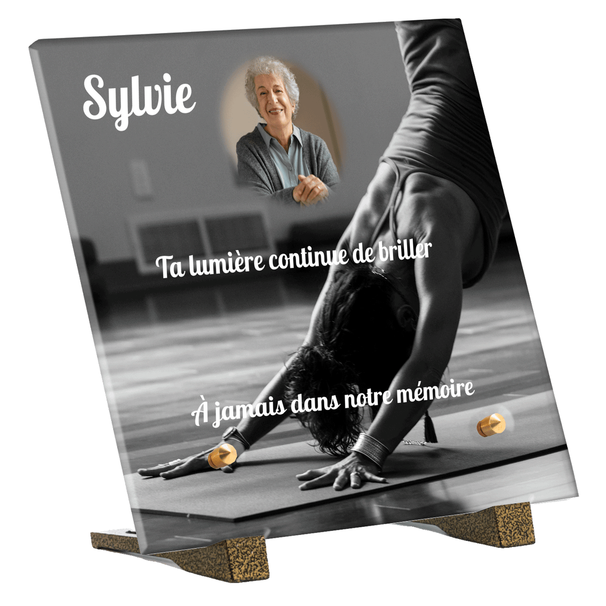 Plaque funéraire - Yoga