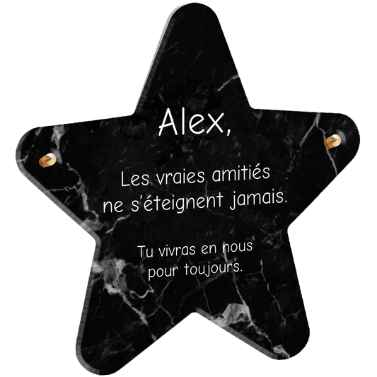 Plaque Funéraire - Marbre Noir
