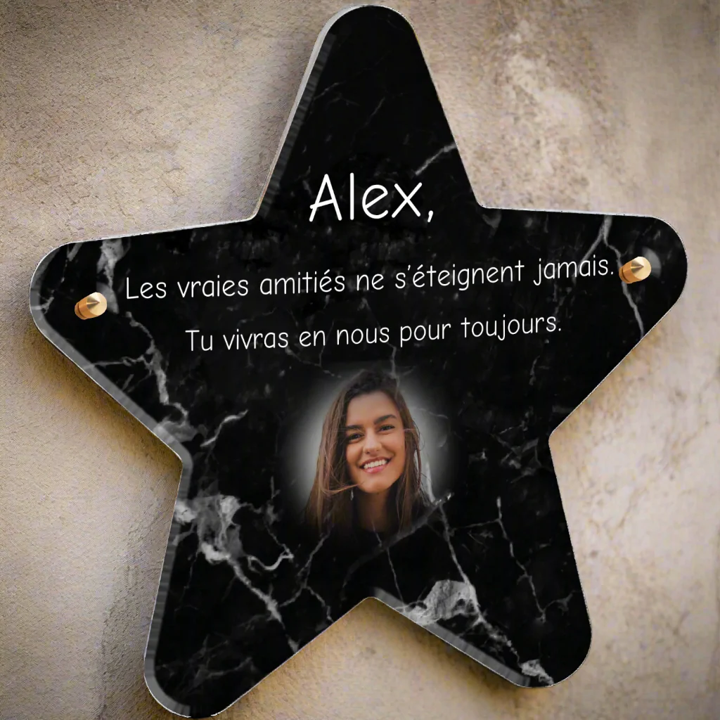 Plaque funéraire plexiglass marbre noir